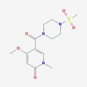 4-methoxy-1-methyl-5-(4-(methylsulfonyl)piperazine-1-carbonyl)pyridin-2(1H)-one