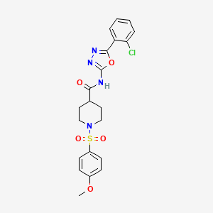 N-(5-(2-chlorophenyl)-1,3,4-oxadiazol-2-yl)-1-((4-methoxyphenyl)sulfonyl)piperidine-4-carboxamide