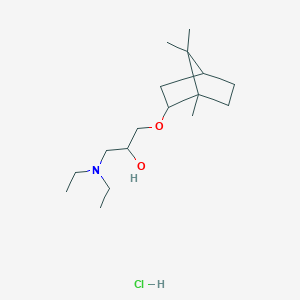 1-(diethylamino)-3-(((1S,4R)-1,7,7-trimethylbicyclo[2.2.1]heptan-2-yl)oxy)propan-2-ol hydrochloride