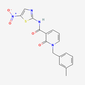 1-(3-methylbenzyl)-N-(5-nitrothiazol-2-yl)-2-oxo-1,2-dihydropyridine-3-carboxamide