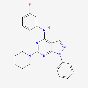 N-(3-fluorophenyl)-1-phenyl-6-(piperidin-1-yl)-1H-pyrazolo[3,4-d]pyrimidin-4-amine