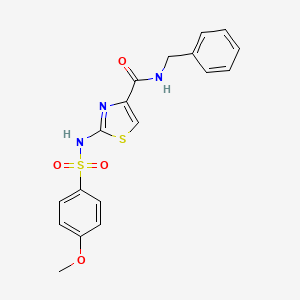 N-benzyl-2-(4-methoxyphenylsulfonamido)thiazole-4-carboxamide