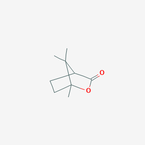 molecular formula C9H14O2 B026053 2-Oxabicyclo[2.2.1]heptan-3-one, 1,7,7-trimethyl- CAS No. 19893-77-7