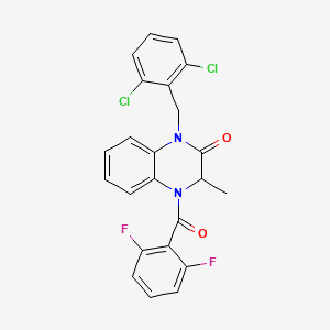 1-[(2,6-dichlorophenyl)methyl]-4-(2,6-difluorobenzoyl)-3-methyl-3H-quinoxalin-2-one