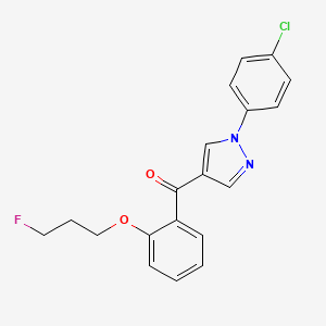 [1-(4-chlorophenyl)-1H-pyrazol-4-yl][2-(3-fluoropropoxy)phenyl]methanone