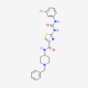 N-(1-benzylpiperidin-4-yl)-2-(3-(3-chlorophenyl)ureido)thiazole-4-carboxamide
