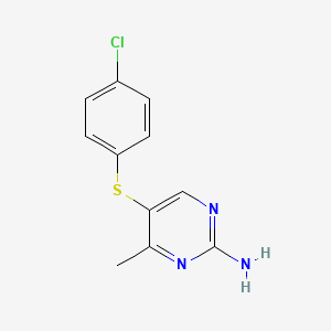 5-[(4-Chlorophenyl)sulfanyl]-4-methyl-2-pyrimidinylamine