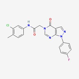 N-(3-chloro-4-methylphenyl)-2-(1-(4-fluorophenyl)-4-oxo-1H-pyrazolo[3,4-d]pyrimidin-5(4H)-yl)acetamide