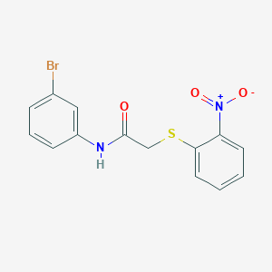 molecular formula C14H11BrN2O3S B2605354 N-(3-bromophenyl)-2-(2-nitrophenyl)sulfanylacetamide CAS No. 887198-89-2
