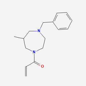 molecular formula C16H22N2O B2605363 1-(4-Benzyl-6-methyl-1,4-diazepan-1-yl)prop-2-en-1-one CAS No. 1876413-78-3