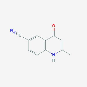molecular formula C11H8N2O B2605372 2-Methyl-4-oxo-1,4-dihydro-6-quinolinecarbonitrile CAS No. 123638-03-9
