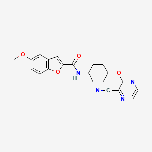 N-((1r,4r)-4-((3-cyanopyrazin-2-yl)oxy)cyclohexyl)-5-methoxybenzofuran-2-carboxamide