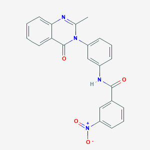 molecular formula C22H16N4O4 B2605379 N-[3-(2-methyl-4-oxo-3,4-dihydroquinazolin-3-yl)phenyl]-3-nitrobenzamide CAS No. 898428-45-0