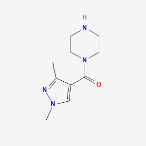 molecular formula C10H16N4O B2605380 (1,3-Dimethylpyrazol-4-yl)-piperazin-1-ylmethanone CAS No. 1528111-12-7
