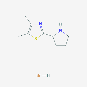 4,5-Dimethyl-2-pyrrolidin-2-yl-1,3-thiazole;hydrobromide