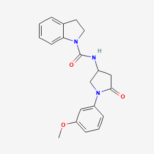 N-(1-(3-methoxyphenyl)-5-oxopyrrolidin-3-yl)indoline-1-carboxamide