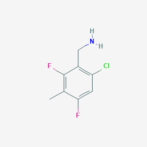 molecular formula C8H8ClF2N B2605437 6-Chloro-2,4-difluoro-3-methylbenzylamine CAS No. 2415751-58-3
