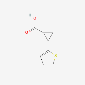 molecular formula C8H8O2S B2605440 2-噻吩-2-基环丙烷甲酸 CAS No. 90111-23-2