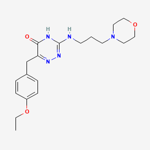 6-(4-ethoxybenzyl)-3-((3-morpholinopropyl)amino)-1,2,4-triazin-5(4H)-one