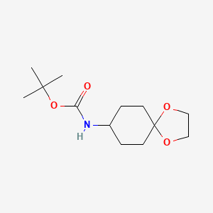 molecular formula C13H23NO4 B2605442 N-Boc-1,4-dioxaspiro[4.5]decan-8-amine CAS No. 946822-17-9