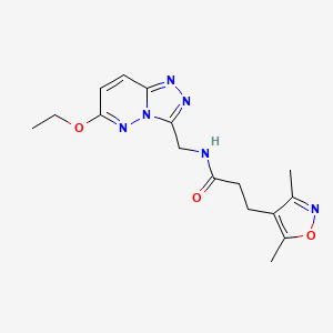 3-(3,5-dimethylisoxazol-4-yl)-N-((6-ethoxy-[1,2,4]triazolo[4,3-b]pyridazin-3-yl)methyl)propanamide