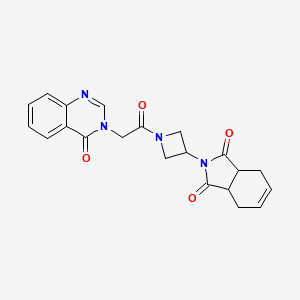 molecular formula C21H20N4O4 B2605447 2-(1-(2-(4-oxoquinazolin-3(4H)-yl)acetyl)azetidin-3-yl)-3a,4,7,7a-tetrahydro-1H-isoindole-1,3(2H)-dione CAS No. 2034492-14-1