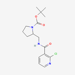 molecular formula C16H22ClN3O3 B2605456 tert-Butyl 2-((2-chloronicotinamido)methyl)pyrrolidine-1-carboxylate CAS No. 1353974-16-9