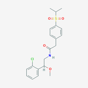 N-(2-(2-chlorophenyl)-2-methoxyethyl)-2-(4-(isopropylsulfonyl)phenyl)acetamide