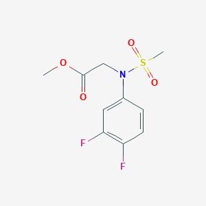 molecular formula C10H11F2NO4S B2605474 Methyl N-(3,4-difluorophenyl)-N-(methylsulfonyl)glycinate CAS No. 915902-40-8