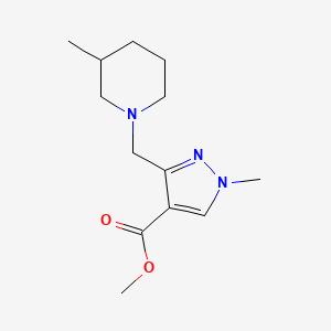 molecular formula C13H21N3O2 B2605486 Methyl 1-methyl-3-[(3-methylpiperidin-1-yl)methyl]pyrazole-4-carboxylate CAS No. 1975117-70-4