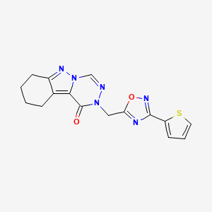 2-((3-(thiophen-2-yl)-1,2,4-oxadiazol-5-yl)methyl)-7,8,9,10-tetrahydro-[1,2,4]triazino[4,5-b]indazol-1(2H)-one