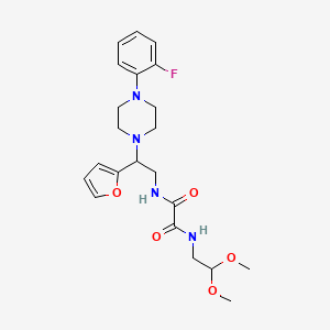 N1-(2,2-dimethoxyethyl)-N2-(2-(4-(2-fluorophenyl)piperazin-1-yl)-2-(furan-2-yl)ethyl)oxalamide