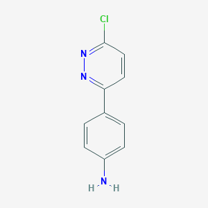 molecular formula C10H8ClN3 B026055 4-(6-Chloropyridazin-3-yl)aniline CAS No. 108655-25-0