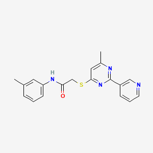 2-((6-methyl-2-(pyridin-3-yl)pyrimidin-4-yl)thio)-N-(m-tolyl)acetamide