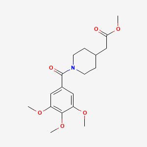 molecular formula C18H25NO6 B2605511 Methyl [1-(3,4,5-trimethoxybenzoyl)piperidin-4-YL]acetate CAS No. 946679-56-7