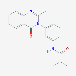 molecular formula C19H19N3O2 B2605529 N-(3-(2-methyl-4-oxoquinazolin-3(4H)-yl)phenyl)isobutyramide CAS No. 898455-08-8