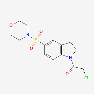 B2605556 2-Chloro-1-(5-morpholin-4-ylsulfonyl-2,3-dihydroindol-1-yl)ethanone CAS No. 2361874-73-7
