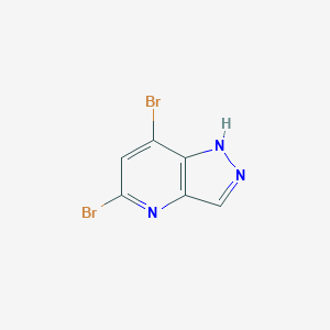 molecular formula C6H3Br2N3 B2605613 5,7-Dibromo-1H-pyrazolo[4,3-b]pyridine CAS No. 1956379-02-4