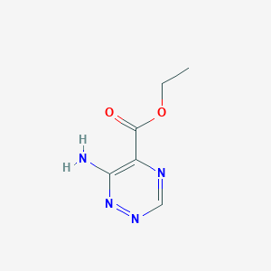 molecular formula C6H8N4O2 B2605624 Ethyl 6-amino-1,2,4-triazine-5-carboxylate CAS No. 30855-52-8