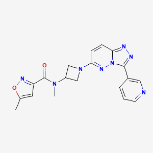 molecular formula C19H18N8O2 B2605758 N,5-dimethyl-N-{1-[3-(pyridin-3-yl)-[1,2,4]triazolo[4,3-b]pyridazin-6-yl]azetidin-3-yl}-1,2-oxazole-3-carboxamide CAS No. 2380187-46-0