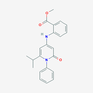 B2605767 Methyl 2-((6-isopropyl-2-oxo-1-phenyl-1,2-dihydropyridin-4-yl)amino)benzoate CAS No. 1831094-06-4