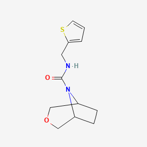 molecular formula C12H16N2O2S B2605787 N-[(thiophen-2-yl)methyl]-3-oxa-8-azabicyclo[3.2.1]octane-8-carboxamide CAS No. 1396852-50-8
