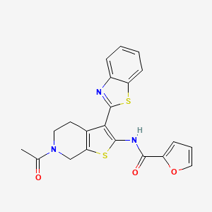 B2605793 N-(6-acetyl-3-(benzo[d]thiazol-2-yl)-4,5,6,7-tetrahydrothieno[2,3-c]pyridin-2-yl)furan-2-carboxamide CAS No. 864859-52-9