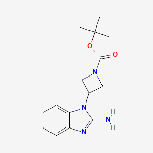 molecular formula C15H20N4O2 B2605819 tert-butyl3-(2-amino-1H-1,3-benzodiazol-1-yl)azetidine-1-carboxylate CAS No. 2413868-61-6