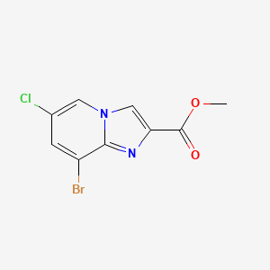 molecular formula C9H6BrClN2O2 B2605837 Methyl 8-bromo-6-chloroimidazo[1,2-A]pyridine-2-carboxylate CAS No. 1820683-44-0