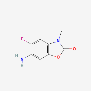 B2605857 6-Amino-5-fluoro-3-methyl-2,3-dihydro-1,3-benzoxazol-2-one CAS No. 880491-49-6