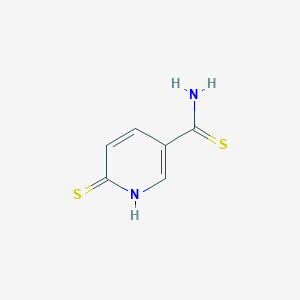 molecular formula C6H6N2S2 B2605858 6-Sulfanylpyridine-3-carbothioamide CAS No. 872271-47-1