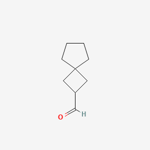 molecular formula C9H14O B2605890 Spiro[3.4]octane-2-carbaldehyde CAS No. 2490375-51-2