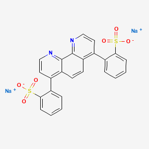 molecular formula C24H14N2Na2O6S2 B2605906 Disodium 2-[7-(2-sulfonatophenyl)-1,10-phenanthrolin-4-yl]benzene-1-sulfonate CAS No. 52746-49-3; 98645-86-4