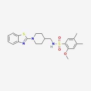 B2605917 N-((1-(benzo[d]thiazol-2-yl)piperidin-4-yl)methyl)-2-methoxy-4,5-dimethylbenzenesulfonamide CAS No. 1797563-70-2